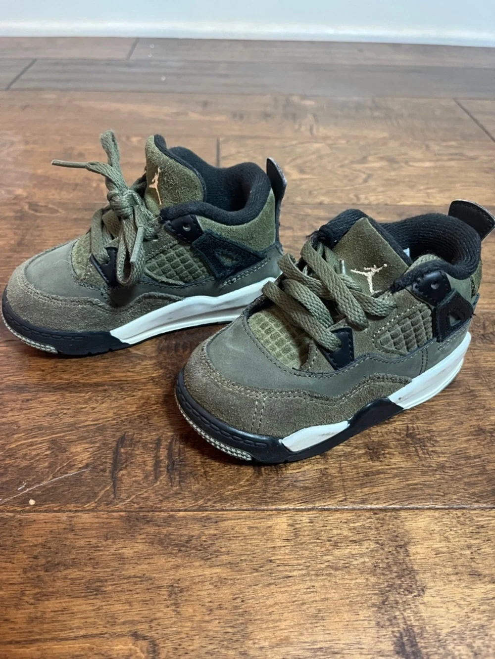 Nike Jordan 4 Retro SE Craft Toddler Sneakers, Medium Olive, size 6C